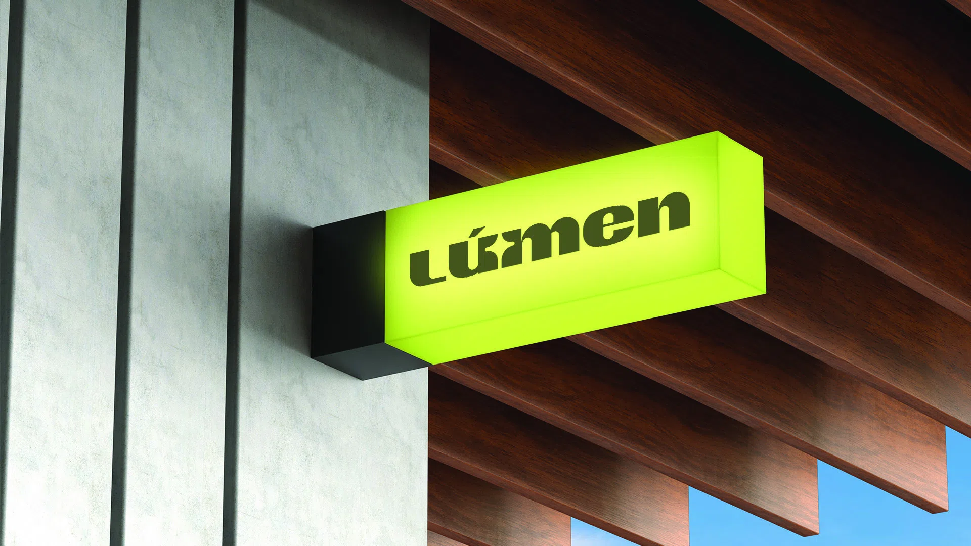 Lúmen — letreiro outdoor