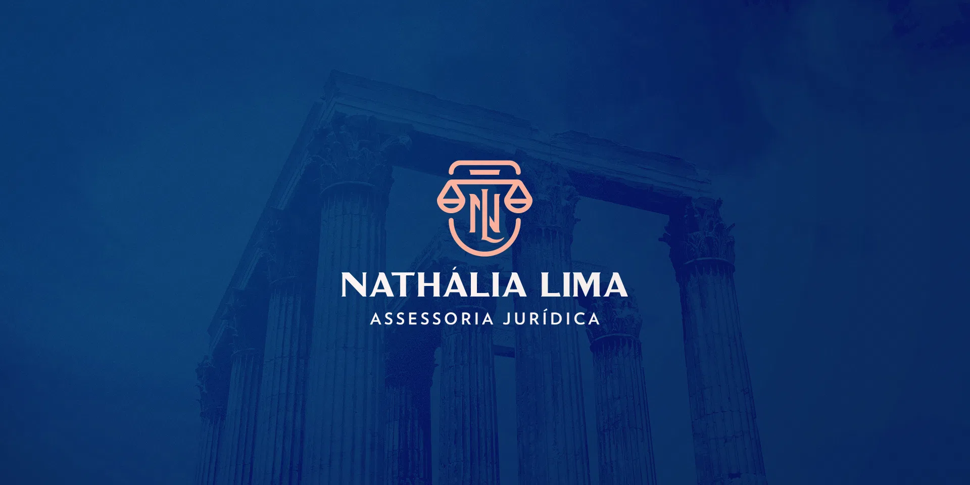 Nathália Lima — identidade sobre colunas gregas