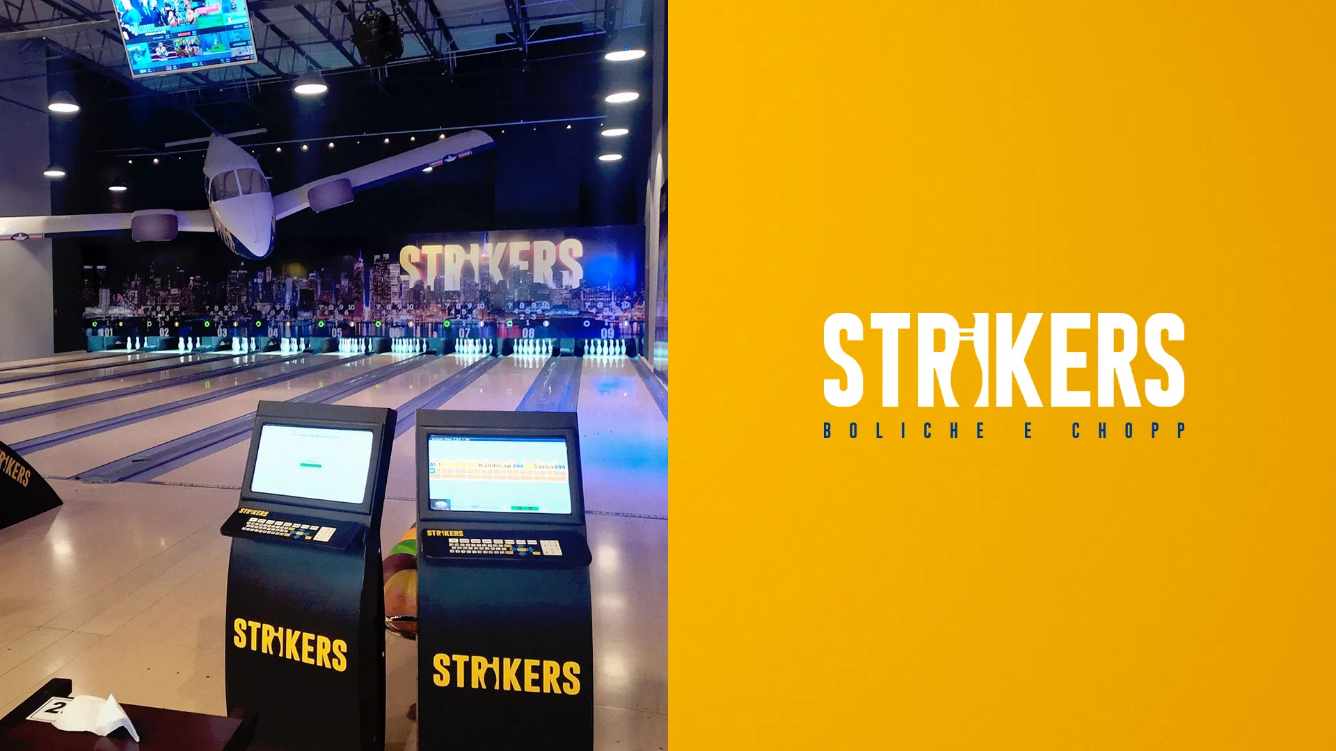 Strikers Boliche e Chopp — pistas de boliche e identidade